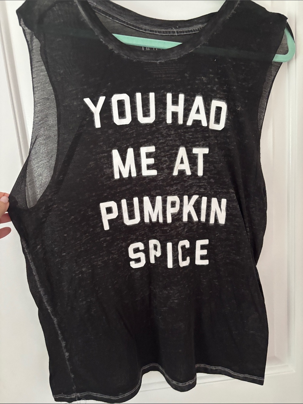Black Graphic Muscle tissue Tee - "You Had Me At Pumpkin Spice"